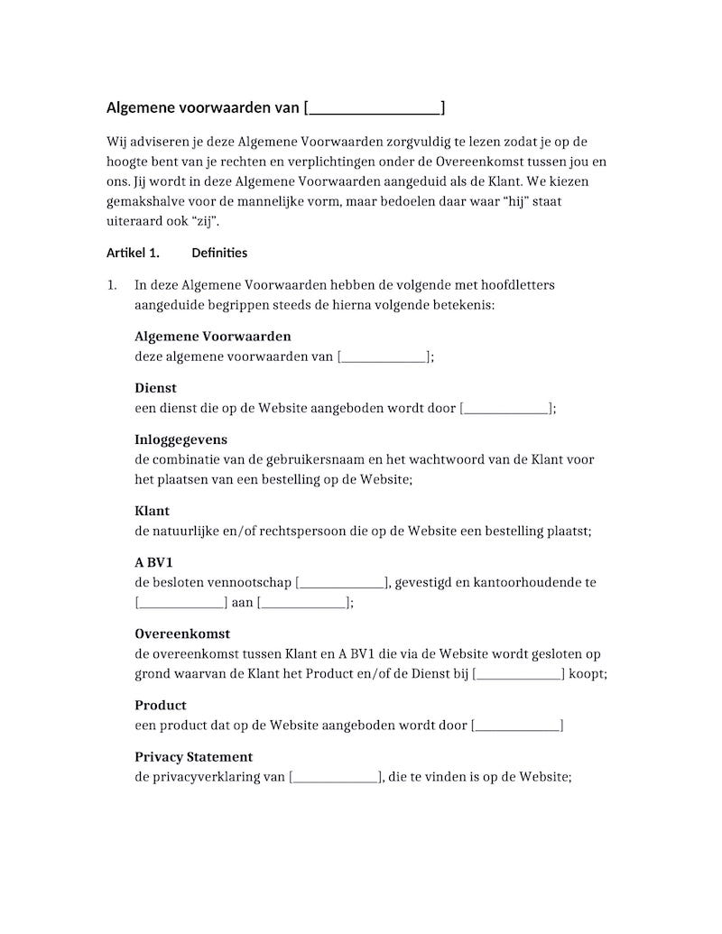 Voorbeeld van document, pagina 1